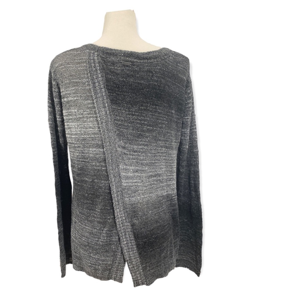 Prana Julien Ombre Split Back Sweater Gray L - Picture 4 of 7